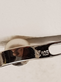 Necklace with pearl silver