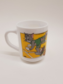 Tom en Jerry opaline beker van Dixan 1989 Geel