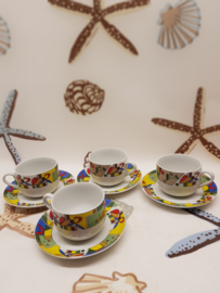 Cup and Saucer 4x Douwe Egberts Jarolina