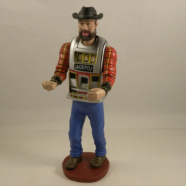 One-armed bandit slot machine figurine