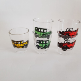 Lot of old cars glasses and cups