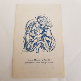 Prayer card Haarlem 1956