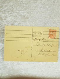 Groningen Goudkantoor met postzegel van 2cent 1923