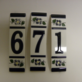 House numbers porcelain
