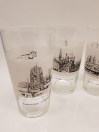 Vintage Cities glasses 5 pieces