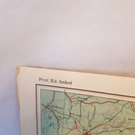 Schulkarte der Schweiz Stoffschultabelle von 1940