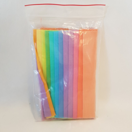 12 lapjes stof Rainbow Pastel