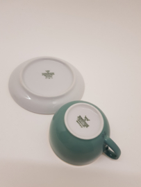 Espresso cup and saucer 1960s Douwe Egberts