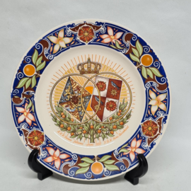 Pottery wall plate marriage Princess Juliana Prins Bernhard 1937