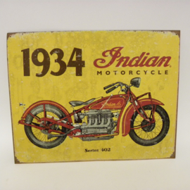 Blikken motorplaat Indian