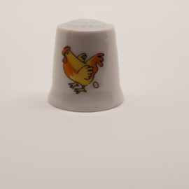 Thimble with a chicken
