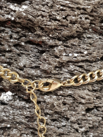 Vintage Halskette 90er Jahre goldfarben 47cm