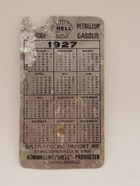 Shell-Visitenkarte von 1927