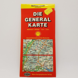 Shell Schwarzwald Duitsland autokaart 1982/83