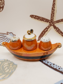 Salz, Pfeffer und Milch, Vintage-Boot aus Venedig