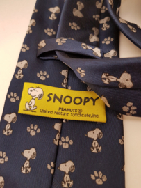 Snoopy stropdas met dierenvoetjes