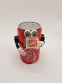 Coca Cola can with poor piggy bank