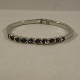 Children Bracelet chrome with purple stones