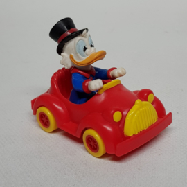 Dagobert Duck in rode auto 1986