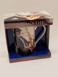 A man's Life mug with Saxophone