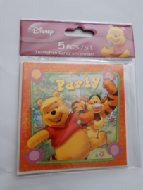 Uitnodigingskaarten Disney 5 stuks