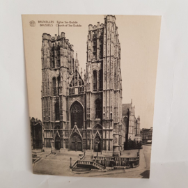 Brüsseler Kirche von Ste-Gudule große Postkarte