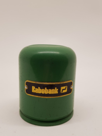 Rabobank grünes Metallsparschwein - kein Schlüssel