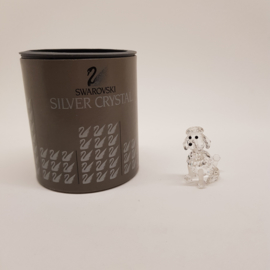 Swarovski Silver Crystal Poodle sitting with box