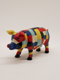 Schwein mit Mondrian-Aussehen