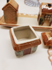 Vintage Häuser Pfeffer, Milch Zucker