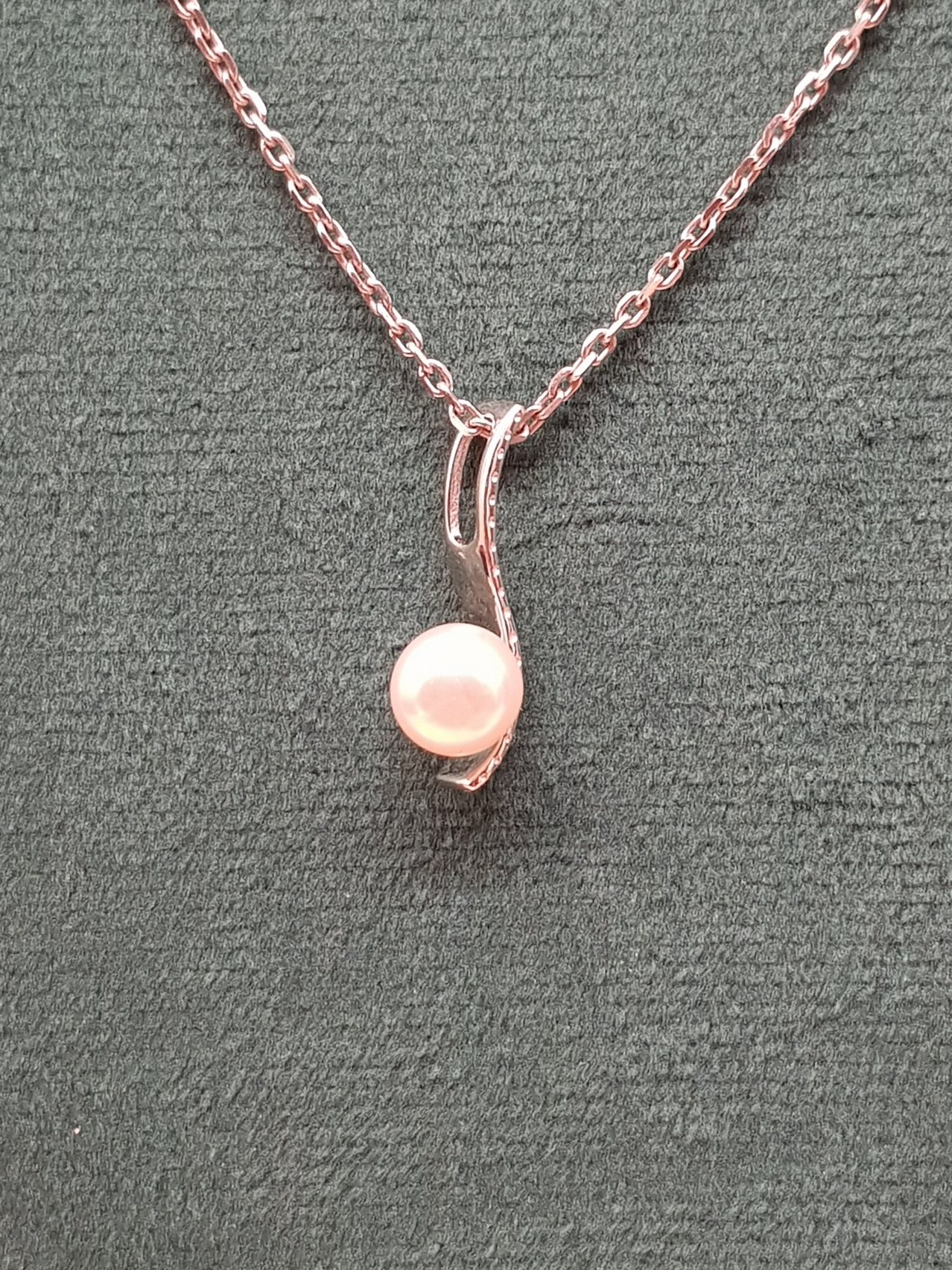 Ketting met parel zilver