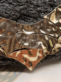 Vintage abstrakte goldfarbene Halskette