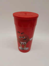 Vintage beker met deksel - Red