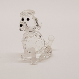 Swarovski Silver Crystal Poodle sitting with box