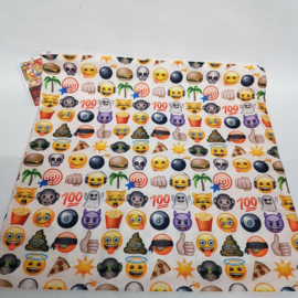 Emoji ornamental pillowcase SHIT HAPPENS