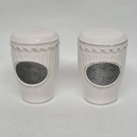 Pfeffer- und Salzset weiß / chrom