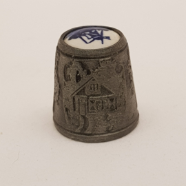 Thimble antique with porcelain (damaged)