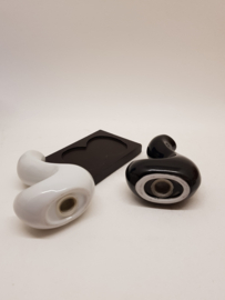 Pepper and Salt in Swan Shape on a Board