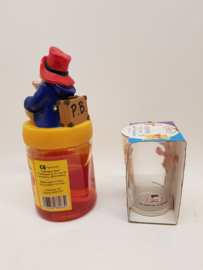 Paddington Bear bath oil and glass