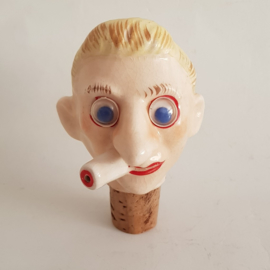 Bottle stopper face with sigaret