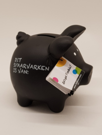 Fonkies Black Piggy Bank with chalk options