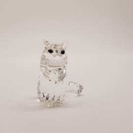 Swarovski Silver Crystal Katze mit Box