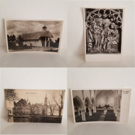 4 black and white photo postcards Gelderland