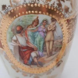 Antique porcelain vase with lid
