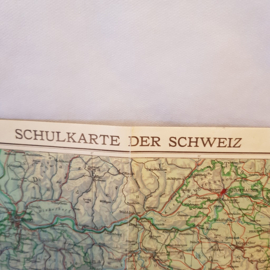 Schulkarte der Schweiz Stoffschultabelle von 1940