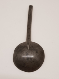 Pewter spoon marked