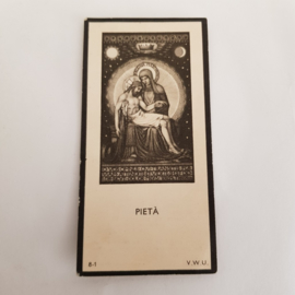 Prayer card Pieta from 1944
