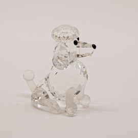 Swarovski Silver Crystal Poodle sitting with box