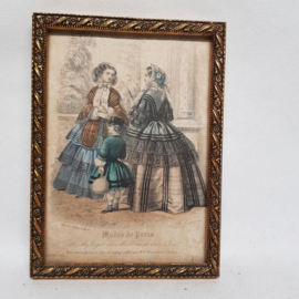 Modes de Paris - colored print framed