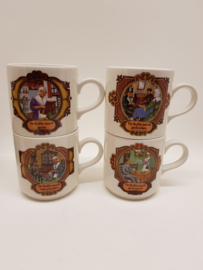 Douwe Egberts vintage mugs with text 4x